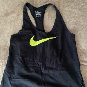 Nike black racer back workout tank top